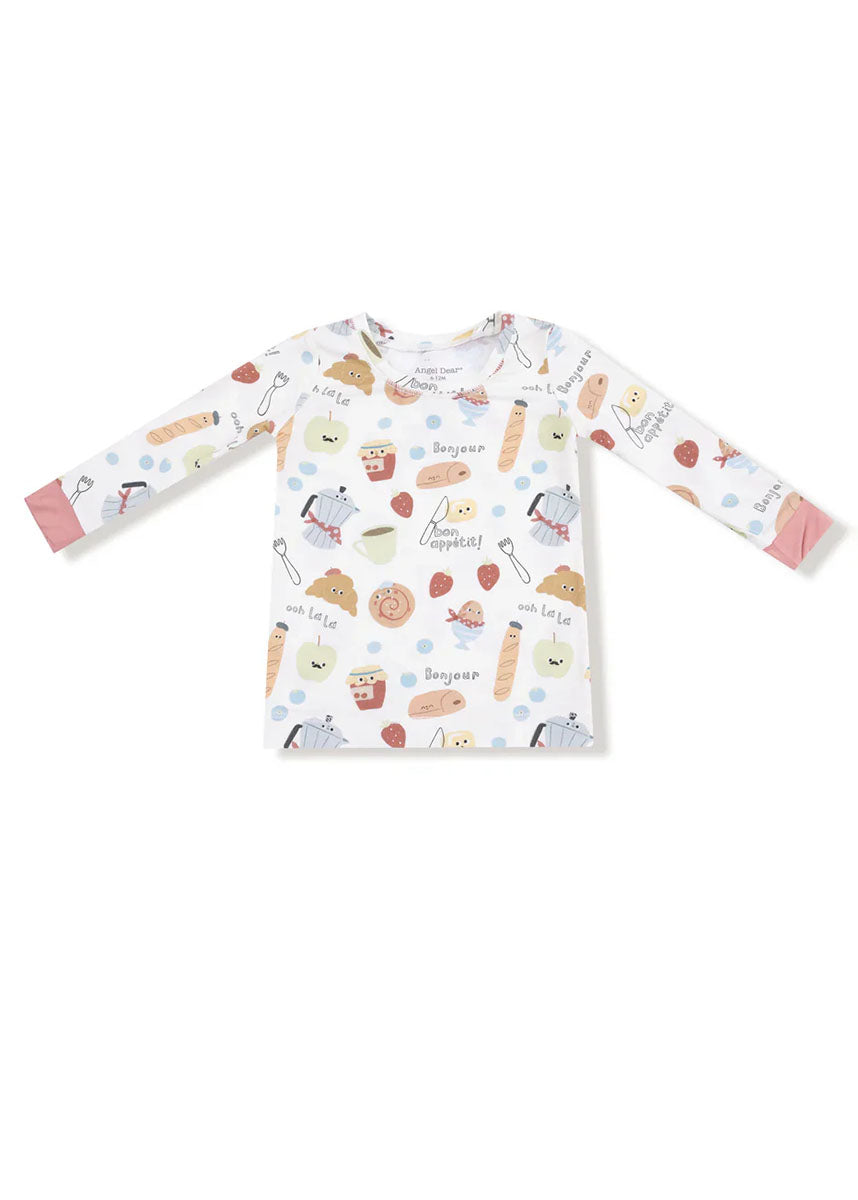 2-Piece L/S Pajama Set - Bonjour Breakfast