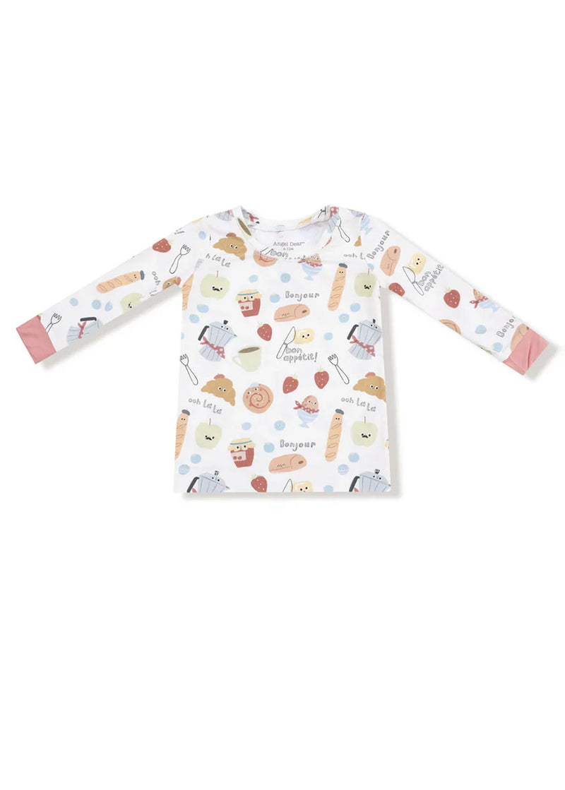 2-Piece L/S Pajama Set - Bonjour Breakfast