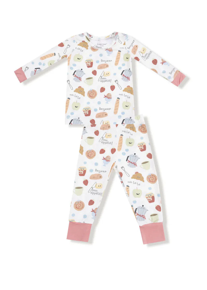 2-Piece L/S Pajama Set - Bonjour Breakfast