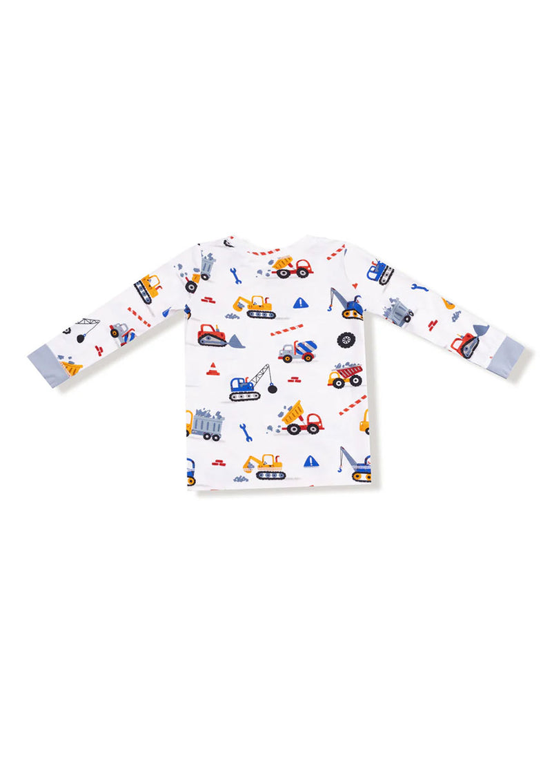 2-Piece L/S Pajama Set - Crayon Construction