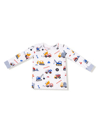 2-Piece L/S Pajama Set - Crayon Construction