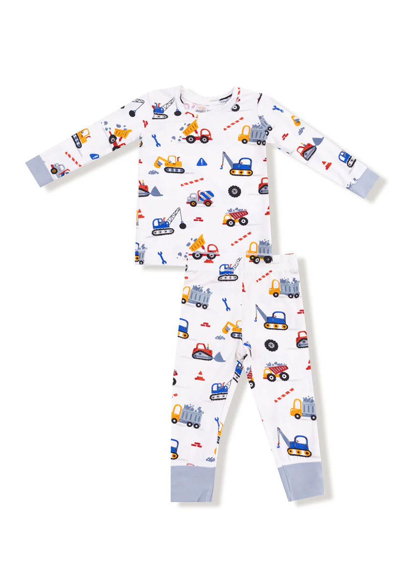 2-Piece L/S Pajama Set - Crayon Construction