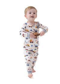 2-Piece L/S Pajama Set - Crayon Construction