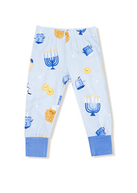 2-Piece L/S Pajama Set - Hanukkah Blue