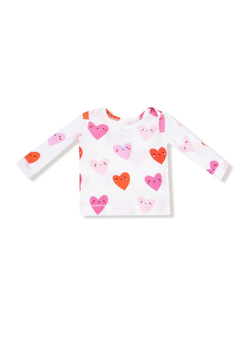 2-Piece L/S Pajama Set - Happy Hearts