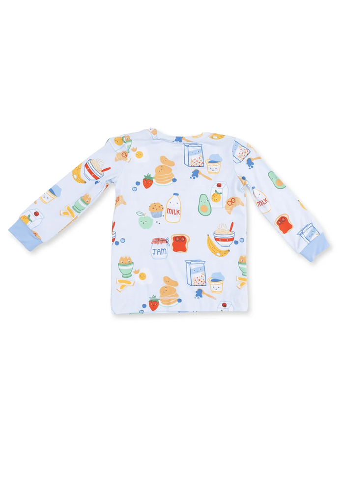 2-Piece L/S Pajama Set - Breakfast Club Blue