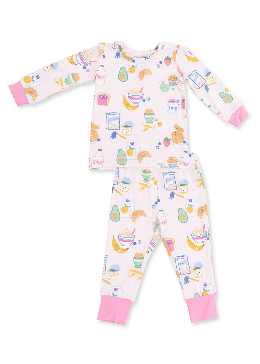 2-Piece L/S Pajama Set - Breakfast Club Pink