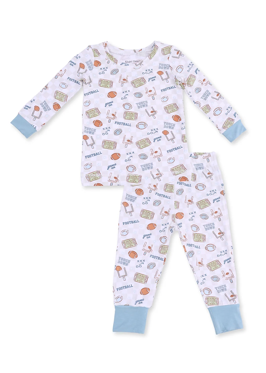2-Piece L/S Pajama Set - Football Check