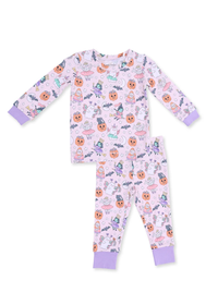 2-Piece L/S Pajama Set - Halloween Monster Dress Up Pink