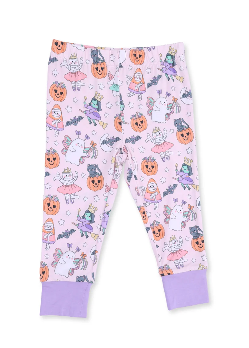 2-Piece L/S Pajama Set - Halloween Monster Dress Up Pink
