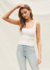 Fair And Square Knit Tank - Ivory