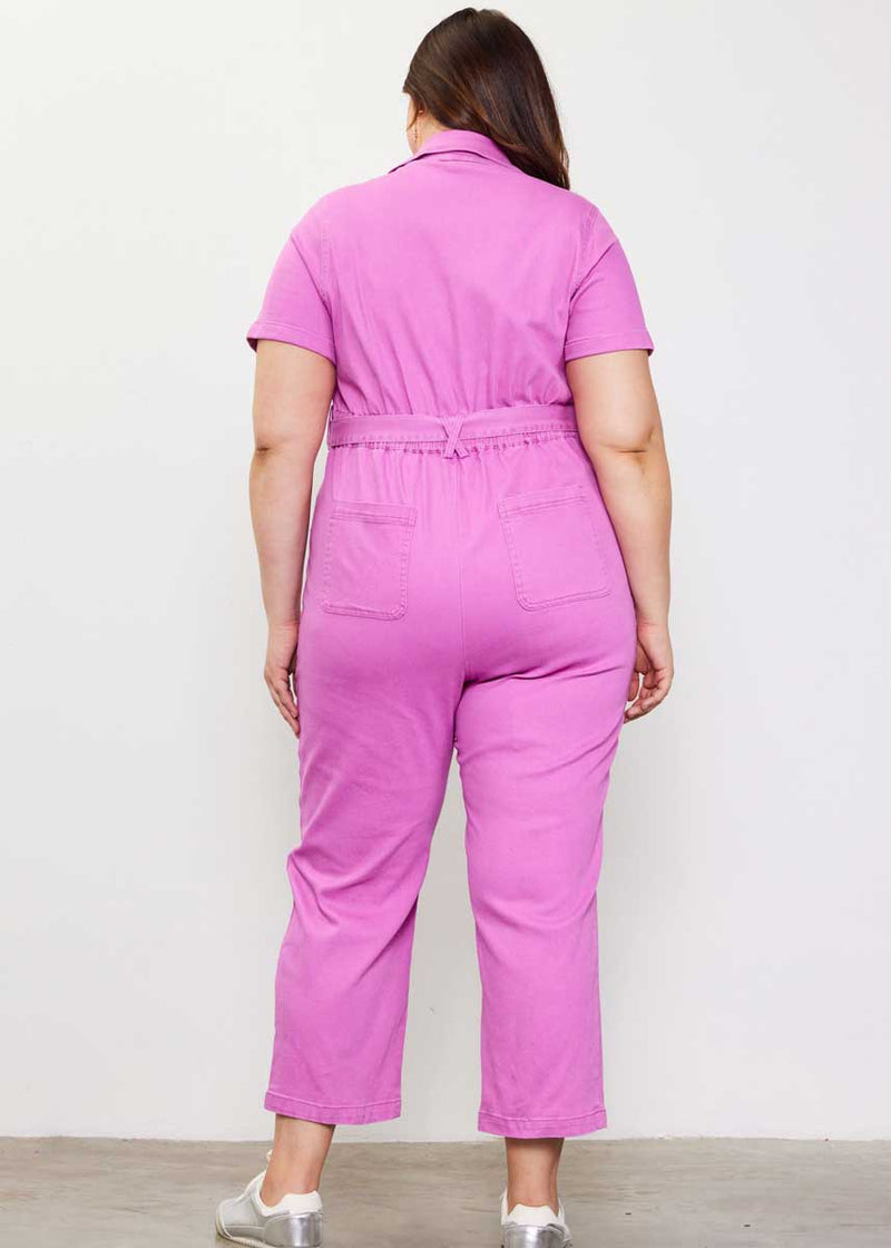 Kendall Utility Jumpsuit - Rose Violet