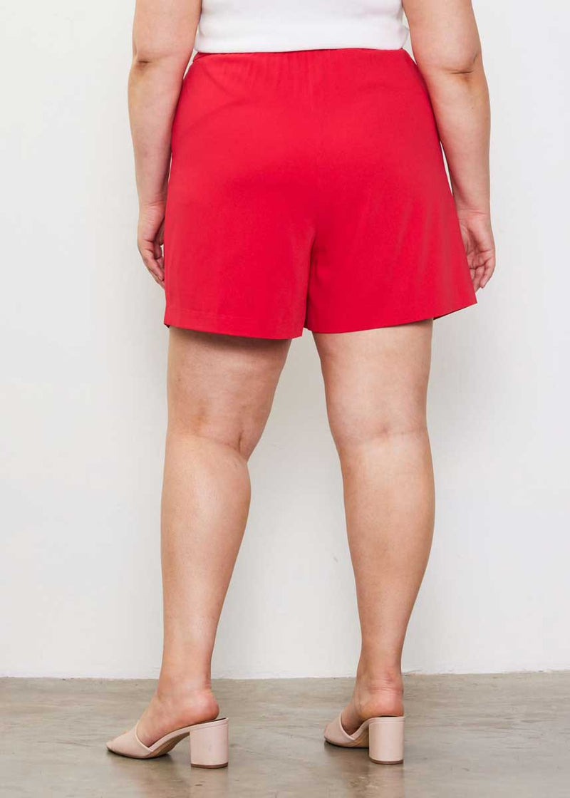 Ruby Pleated Shorts - Red