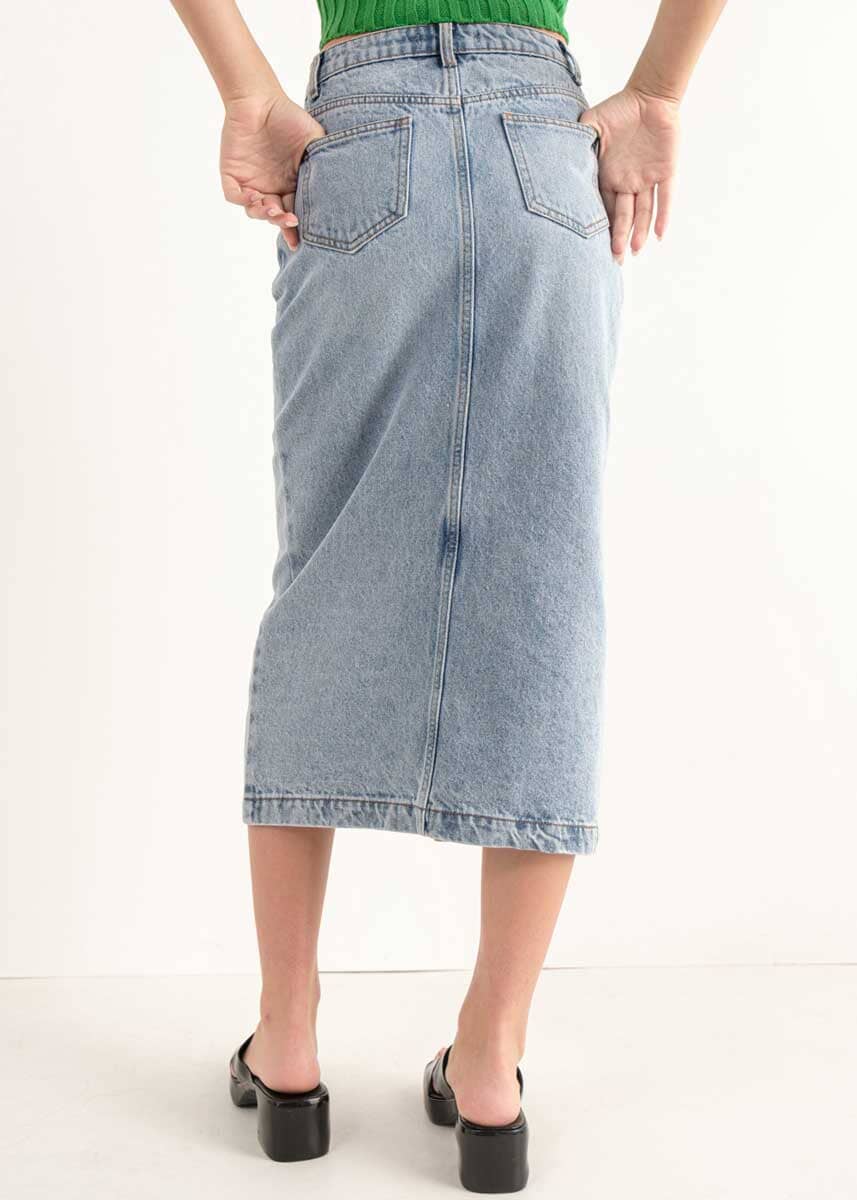 Levis denim clearance midi pencil skirt