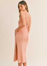 Becca Knit Bodycon Midi Dress - Light Salmon
