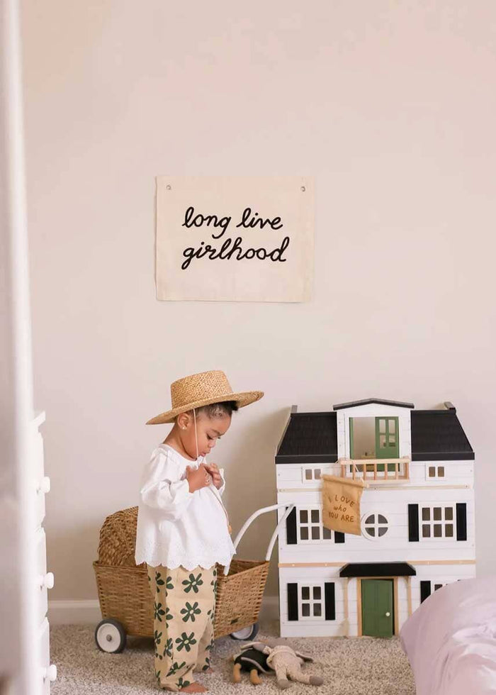 Long Live Girlhood Banner - Natural
