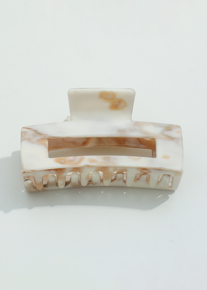 White Marble Claw Clips