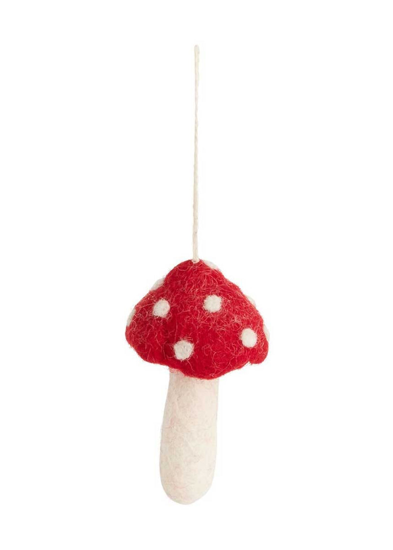 Polka Cap Fungi Ornament