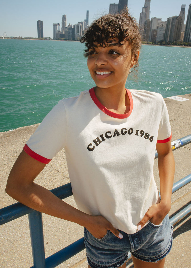 Chicago '86 Ringer Tee