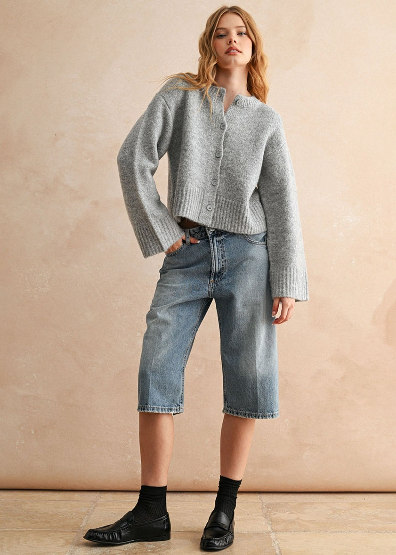 Regina Cardigan - Heather Grey