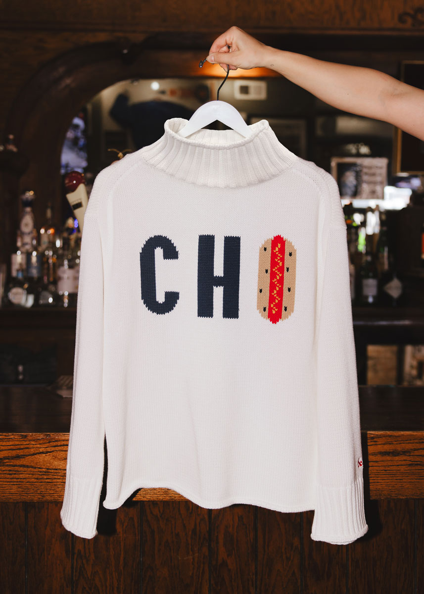 Chi Hot Dog Mock Neck Sweater - Ivory – Alice & Wonder