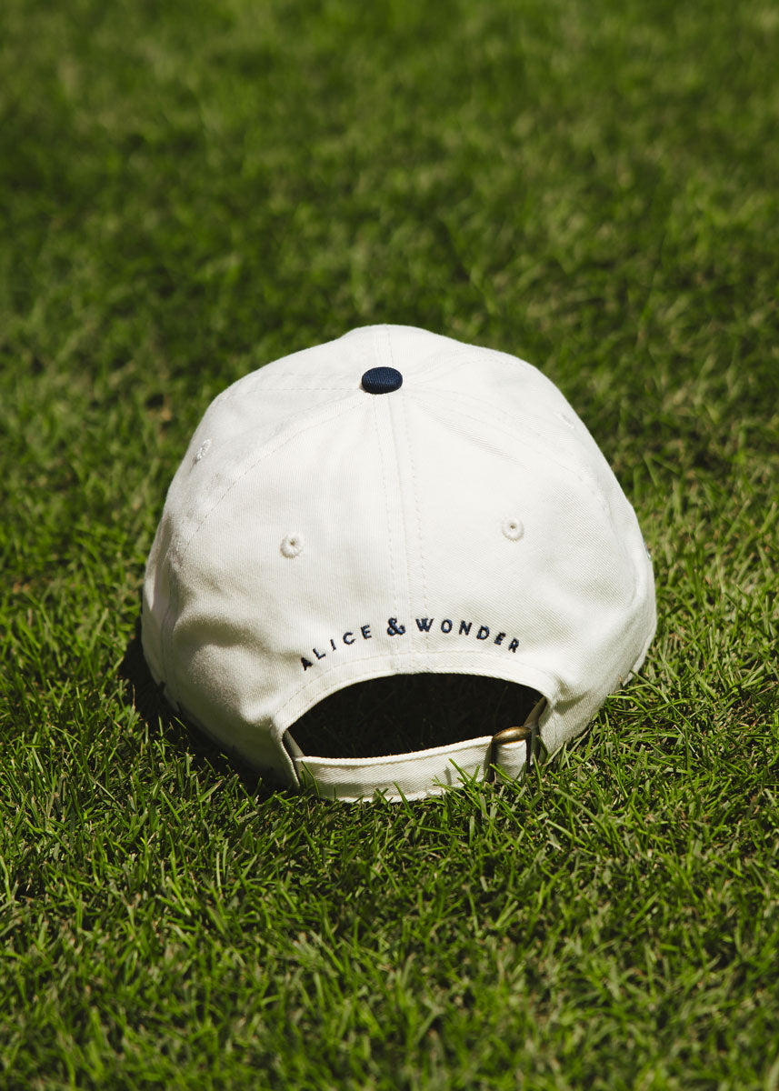 Meet Me In The Bleachers Dad Hat - Ivory & Navy
