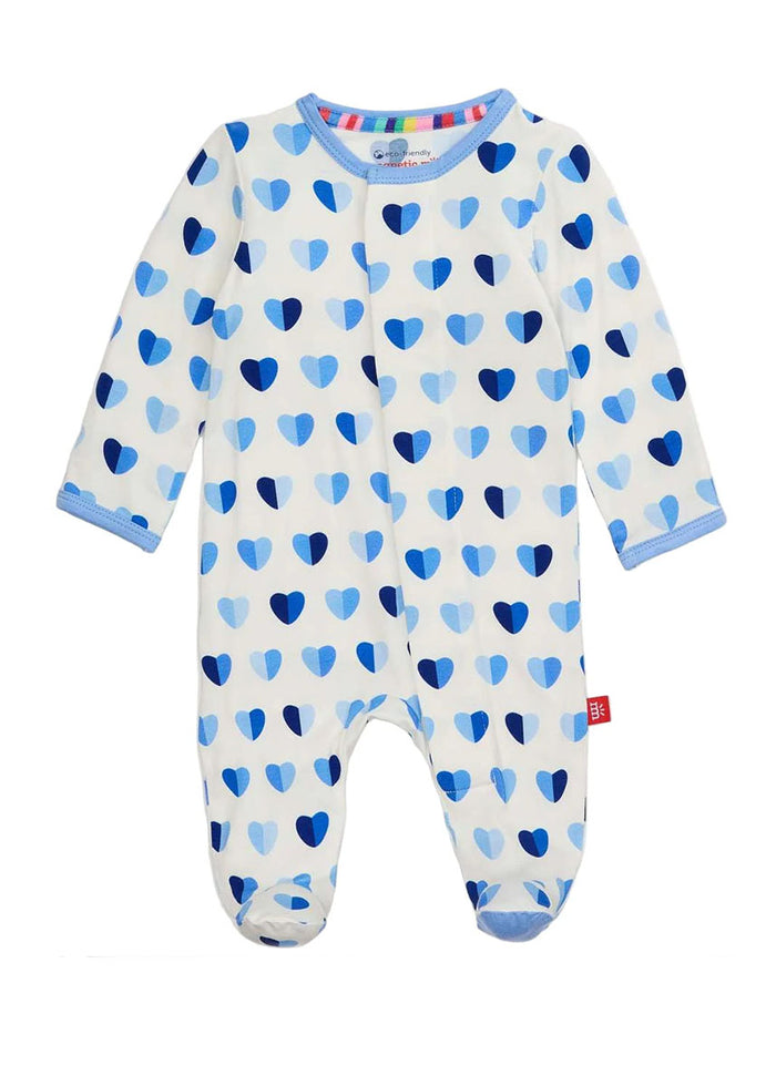 Modal Magnetic Footie - Blue XOXO