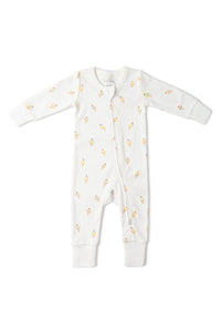 Organic 2-Way Zipper Romper - Ice Cream