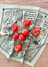 Picnic Tea Towel - Sage Green