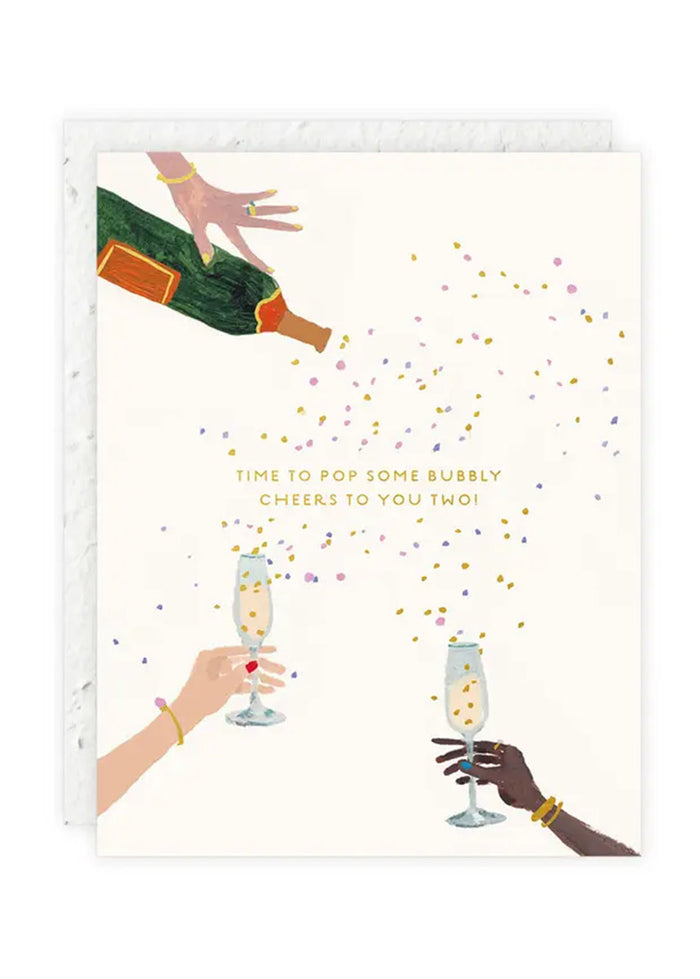 Pop Some Bubbly Engagement Card