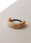 Wide Arch Resin Cuff Hair Tie - Beige