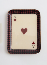 Ace Of Hearts Enamel Tray
