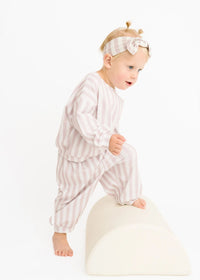 Stripe Sweatsuit Set - Blush