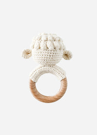 Crochet Lamb Rattle Teether