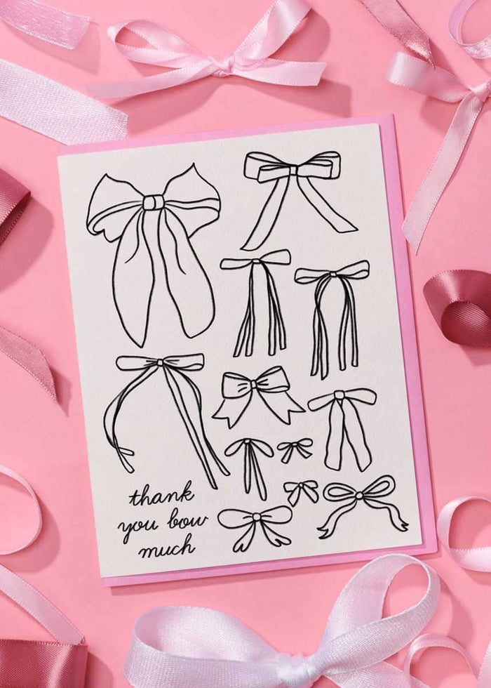 Bow Girly Thank You Card