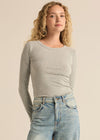 Variegated Layer Top - Classic Heather Grey