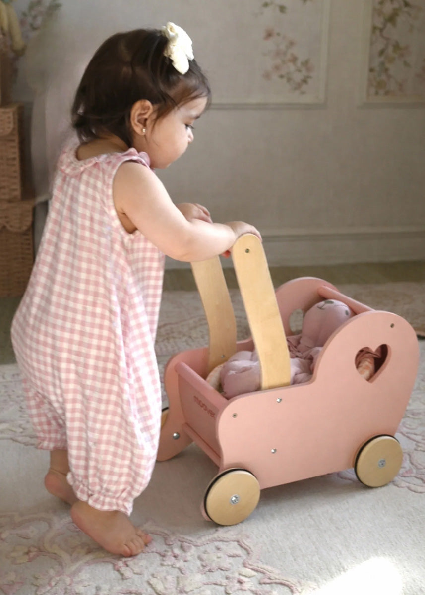Pink Gingham Bubble Romper