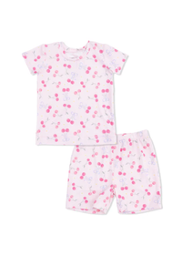 2-Piece Pajama Shorts Set - Sweet Bow Cherries