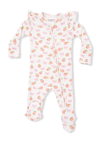 2-Way Ruffle Zipper Footie - Little Peaches