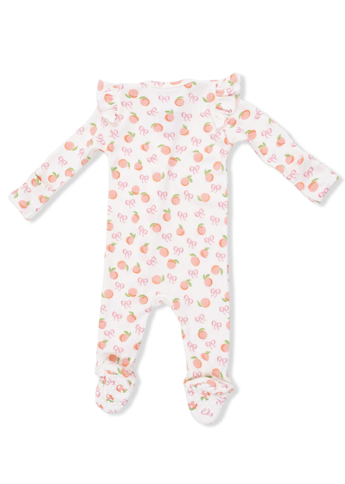 2-Way Ruffle Zipper Footie - Little Peaches