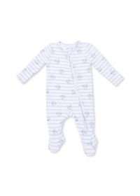2-Way Zipper Footie - Airplane Stripe