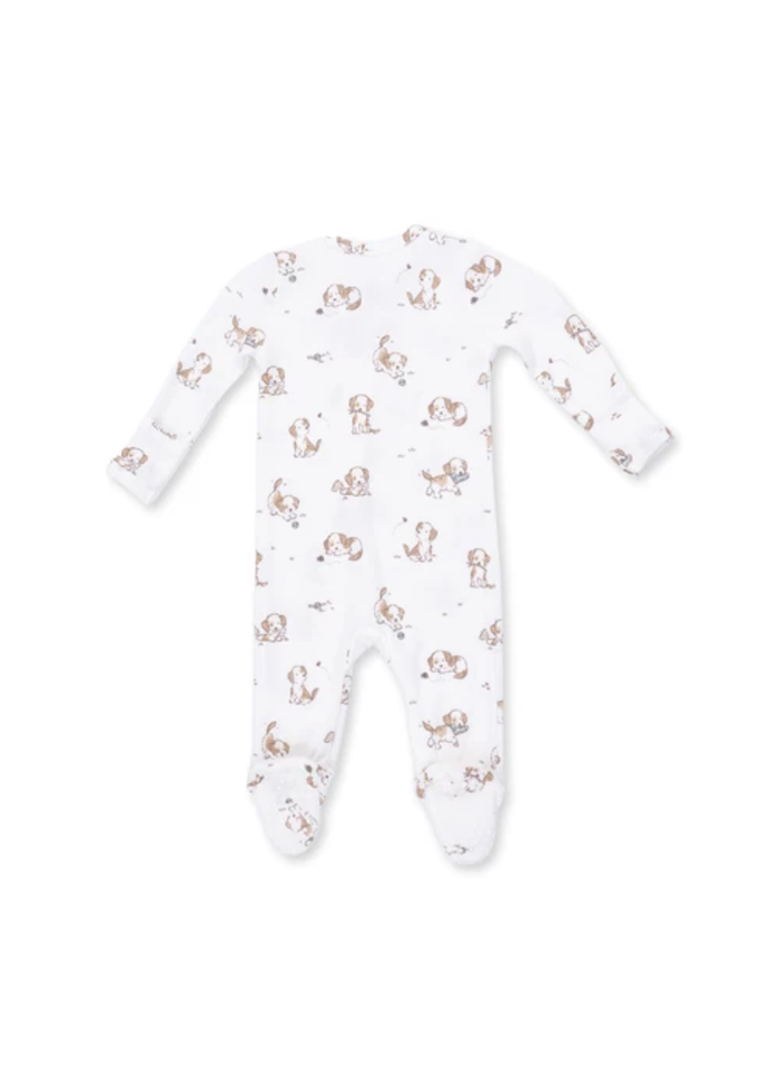 2-Way Zipper Footie - Explorer Puppy Blue