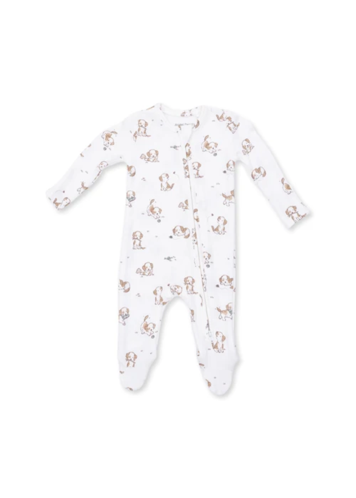 2-Way Zipper Footie - Explorer Puppy Blue