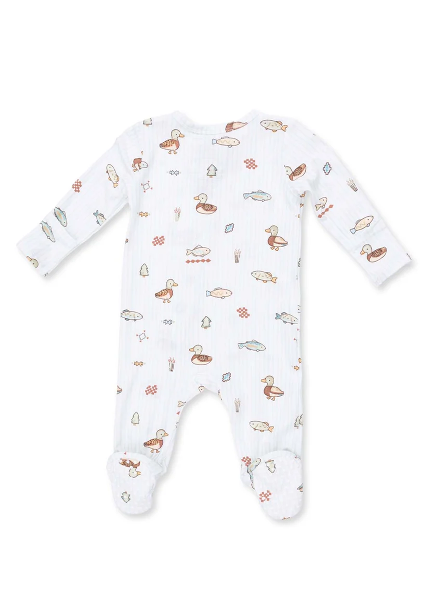 2-Way Zipper Footie - Lake Cuties
