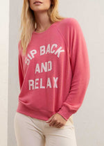Cassie Sip Back Long Sleeve Top - Pink Rose