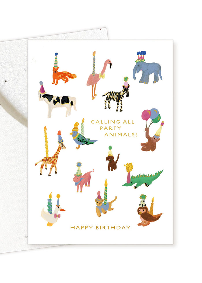 Animal Party Mini Card