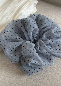 Sweet Mini Polka Dot Scrunchie - Blue