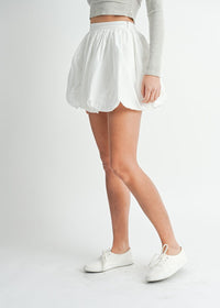 Alabama Bubble Mini Skirt - Off-White