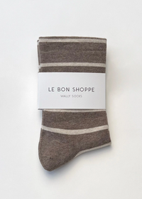 Wally Stripe Socks - Mocha