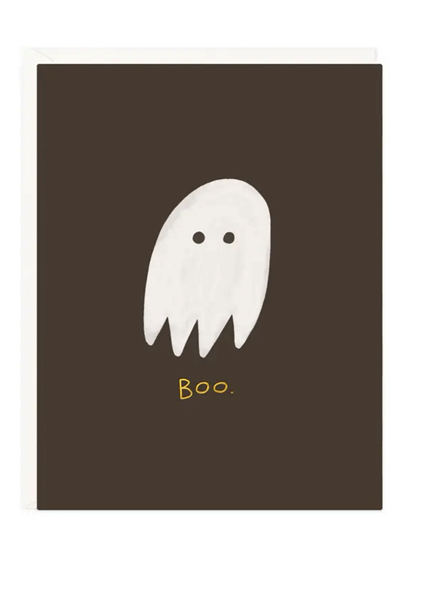 Boo Ghost Halloween Greeting Card
